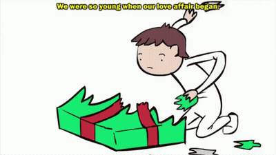 Cartoon Man Holding Nintendo 64 Box GIF