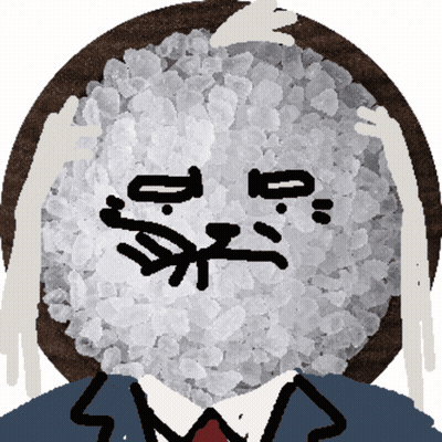 Cartoon Man Holding Pile Of Ice GIF