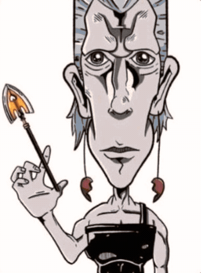 Cartoon Man Holding Spear GIF