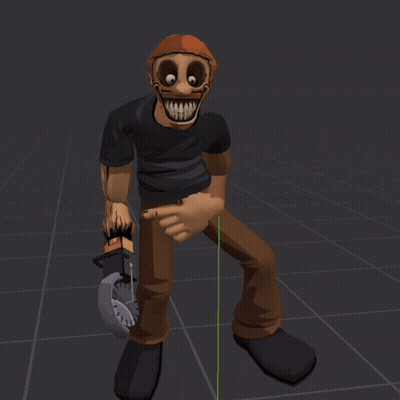 Cartoon Man Holding Tool GIF