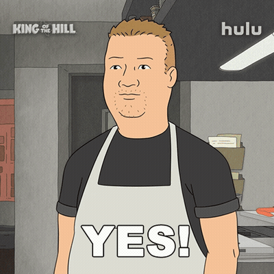 Cartoon Man In Apron Saying Yes GIF