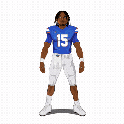 Cartoon Man In Blue Jersey Number 1 GIF