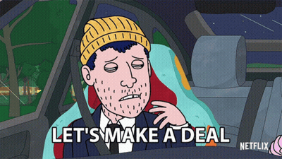 Cartoon Man In Car Let's Make A Deal GIF