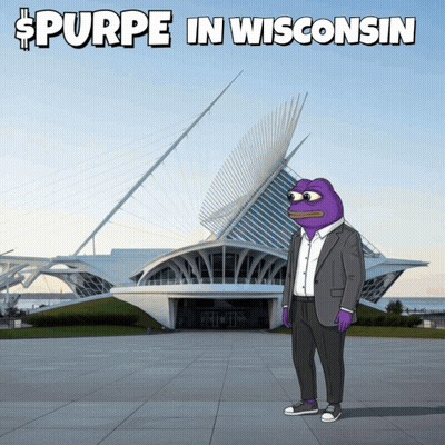 Cartoon Man In Front Of Building Spurpe In Wisconsin GIF