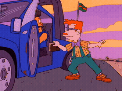 Cartoon Man In Front Of House Saying Excuse Me GIF