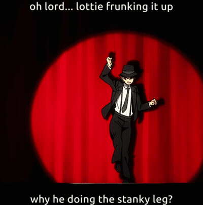Cartoon Man In Front Of Red Curtain Oh Lord GIF
