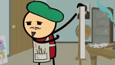 Cartoon Man In Green Hat And Apron GIF