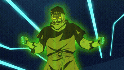 Cartoon Man In Green Robe GIF