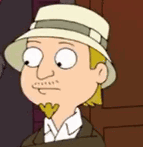 Cartoon Man In Hat And Suit Making Funny Face GIF