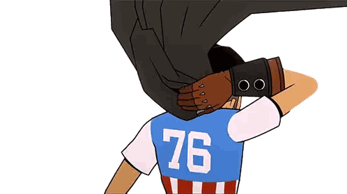 Cartoon Man In Number 10 Shirt Sticker