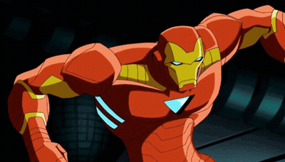 Cartoon Man In Red And Yellow Suit GIF