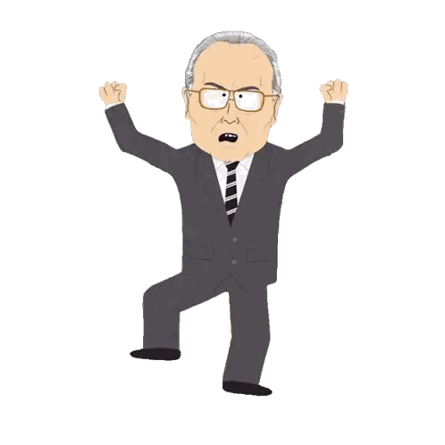 Cartoon Man In Suit And Tie Sticker