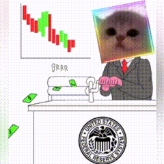 Cartoon Man In Suit And Tie With Cat On Head GIF