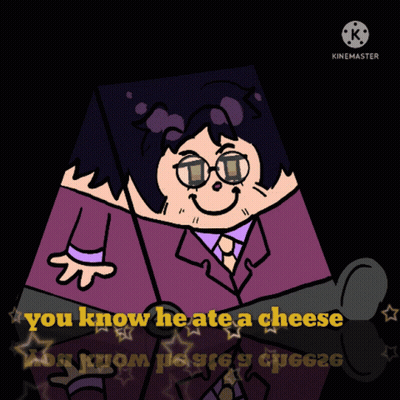 Cartoon Man In Suit Tie Glasses Letter K GIF