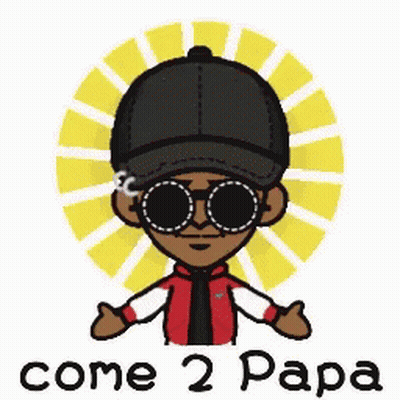 Cartoon Man In Sunglasses And Hat Saying Come 2 Papa GIF