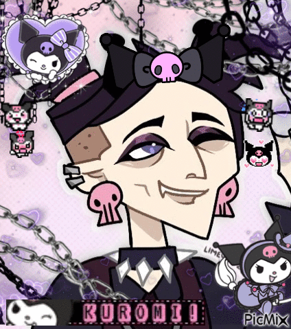 Cartoon Man In Top Hat And Skull Earrings GIF