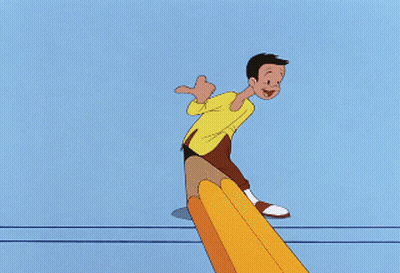 Cartoon Man in Yellow Shirt