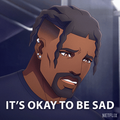 Cartoon Man It's Okay To Be Sad GIF