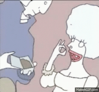 Cartoon Man Kicking Another Man's Leg GIF