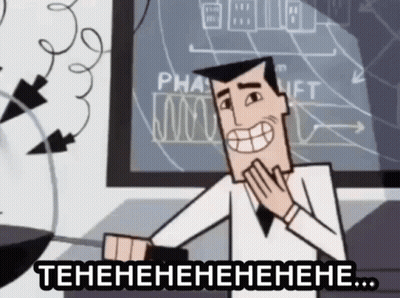 Cartoon Man Laughing In Front Of Phase Lift Screen GIF