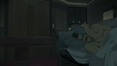 Cartoon Man Laying In Bed With Pillow GIF