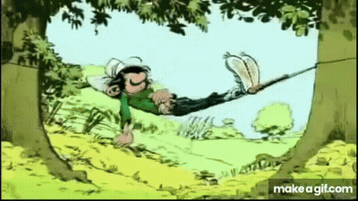 Cartoon Man Laying In Hammock GIF