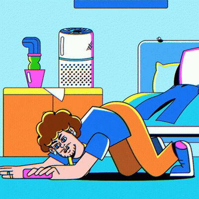Cartoon Man Laying On Stomach GIF
