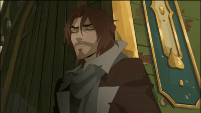 Cartoon Man Leaning Against Wall GIF
