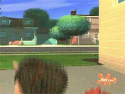 Cartoon Man Looking At House GIF