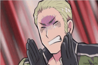 Cartoon Man Making Funny Face With Hands On Face GIF