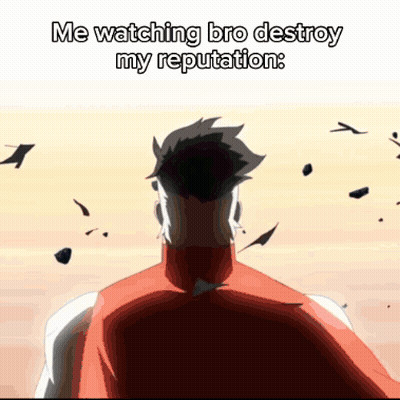 Cartoon Man Me Watching Bro Destroy My Reputation GIF