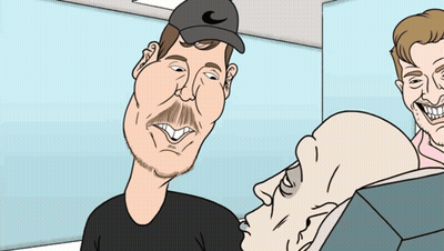Cartoon Man Mouth Open Saying Good Boy GIF