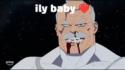 Cartoon Man Nosebleed Saying Ily Baby GIF