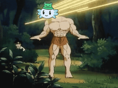 Cartoon Man On Hill With Letter A On Pants GIF