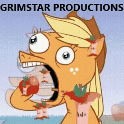 Cartoon Man Picking Apples With Hudson GIF