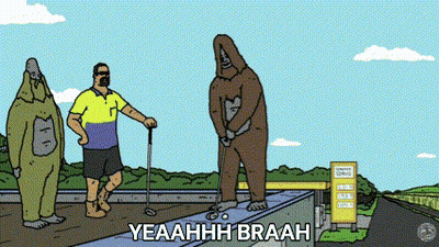 Cartoon Man Playing Golf Yeaahh Braah GIF