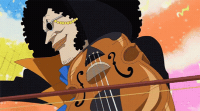 Cartoon Man Playing Violin With Letter S GIF