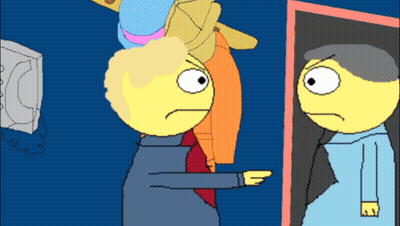 Cartoon Man Pointing At Another Person GIF