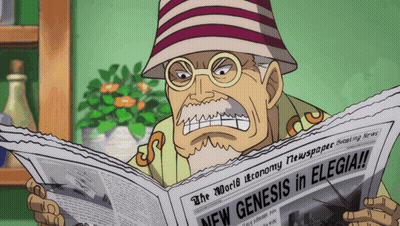 Cartoon Man Reading Newspaper New Genesis GIF