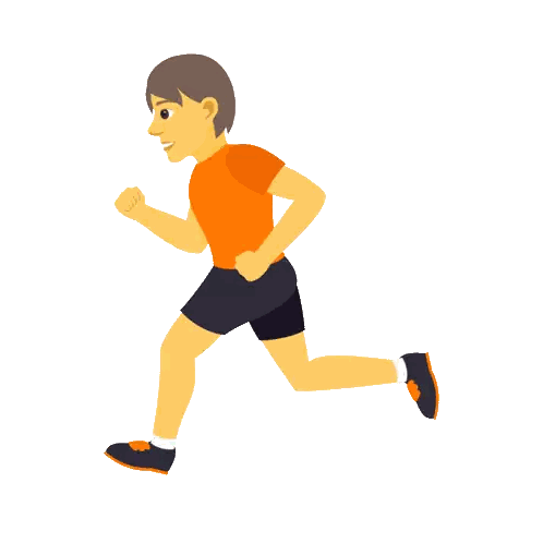 Cartoon Man Running Sticker