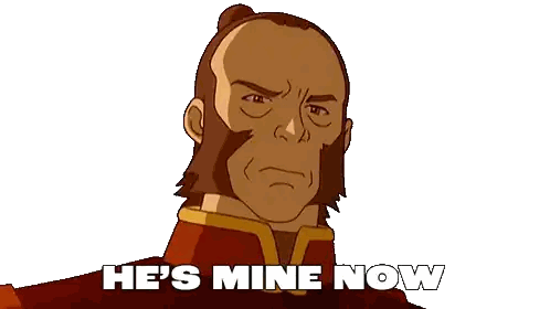 Cartoon Man Saying Hes Mine Now Sticker