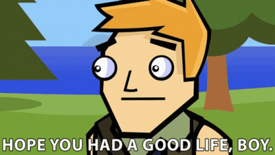 Cartoon Man Saying Hope You Had A Good Life Boy GIF