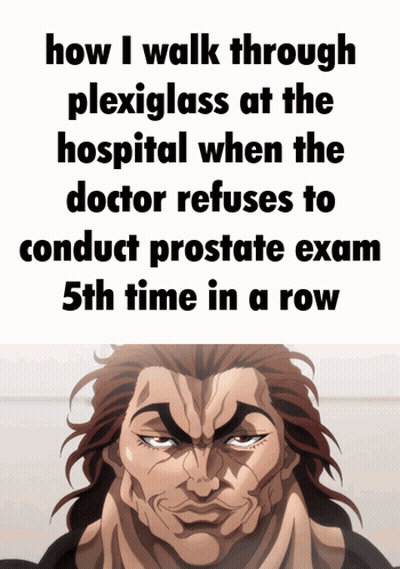 Cartoon Man Saying How I Walk Through Plexiglass At Hospital GIF