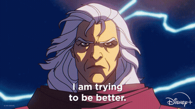 Cartoon Man Saying I Am Trying To Be Better GIF