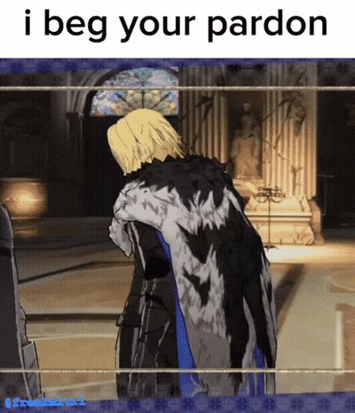 Cartoon Man Saying I Beg Your Pardon GIF