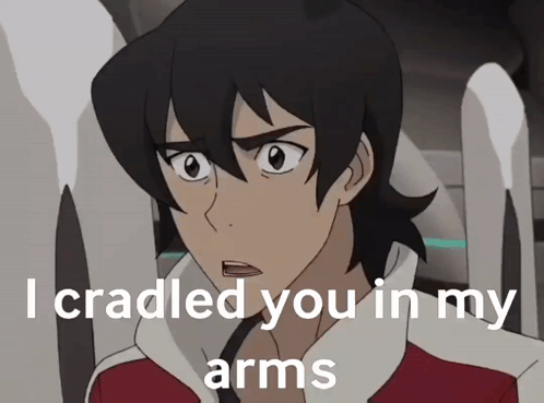 Cartoon Man Saying I Cradled You In My Arms GIF