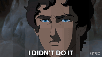 Cartoon Man Saying I Didnt Do It GIF