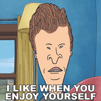 Cartoon Man Saying I Like When You Enjoy Yourself GIF