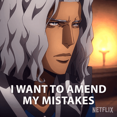 Cartoon Man Saying I Want To Amend My Mistakes GIF
