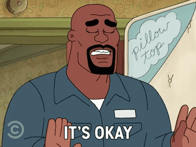 Cartoon Man Saying It's Okay GIF